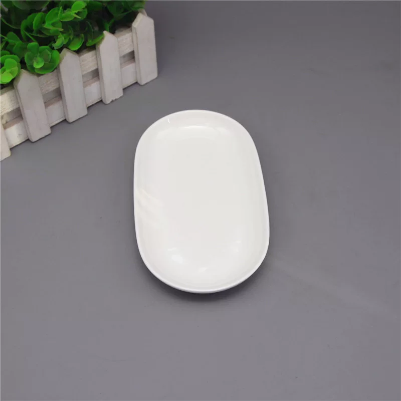 Leg Tangshan Bone Porcelain Pure White Ceramics Towel 6.3 Oval Towel Tun Hotel restaurant can be determined
