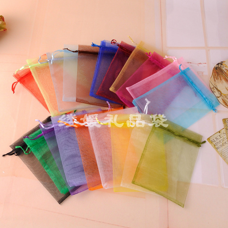 Manufactor Direct selling Mesh bags Beam port Gauze bag Solid Candy Gift Bags customer Requirement 9*12