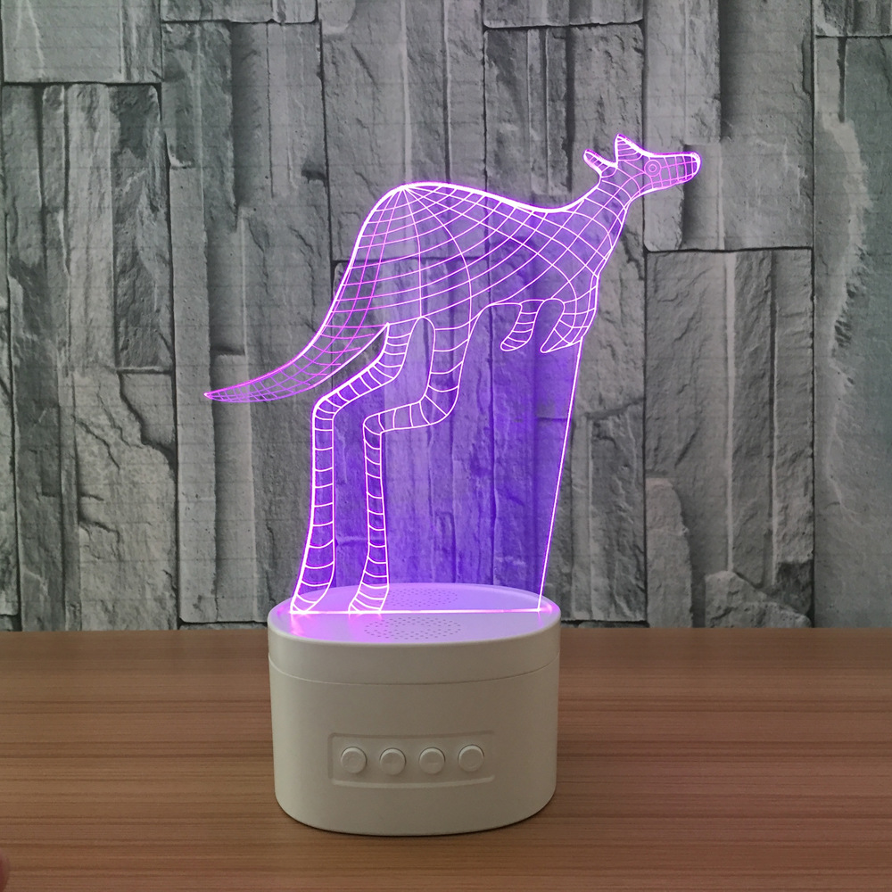 3D灯 蓝牙音箱灯 五彩 礼品台灯led灯小夜灯