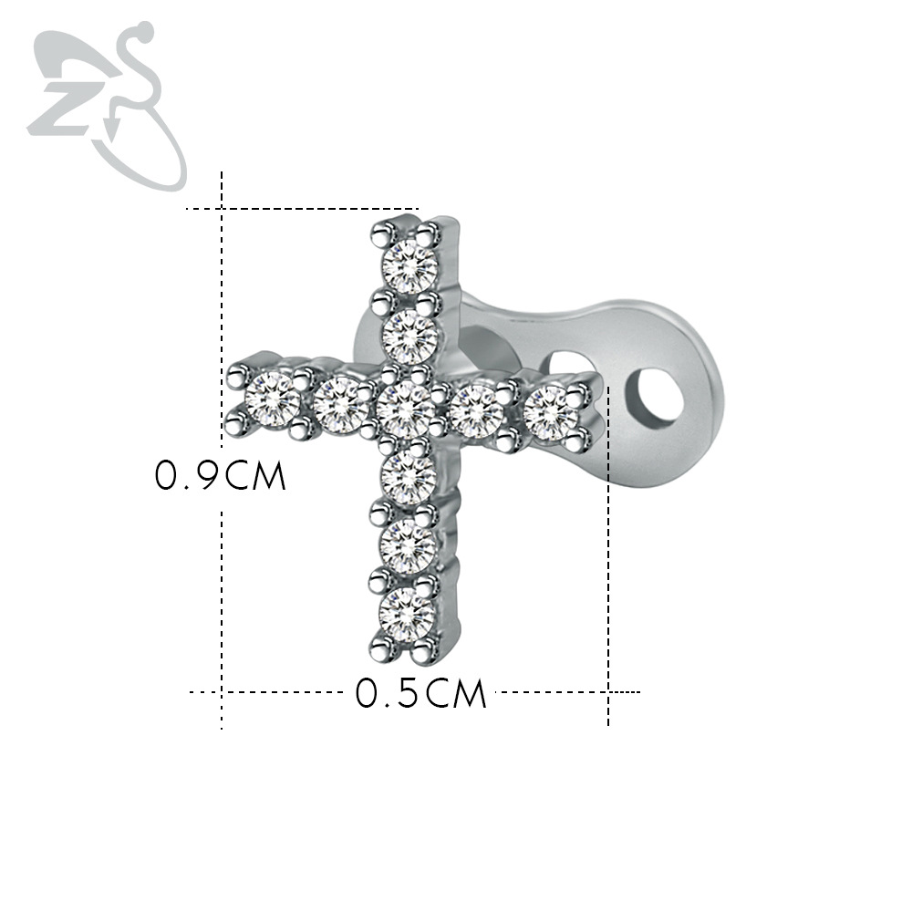 Pointed titanium steel lip stud product view