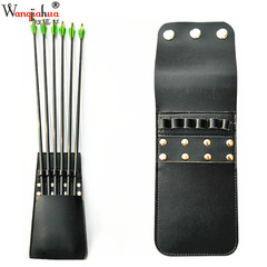 箭壺箭袋6支箭囊箭壺弓箭袋箭筒包便攜式可掛戶外射箭口袋弓箭囊