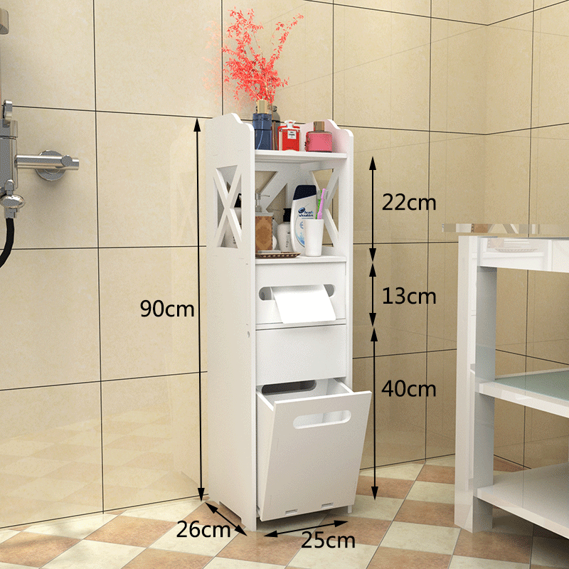 Baño creativo Rack de almacenamiento baño esquina piso Punch-libre multi-capa inodoro almacenamiento