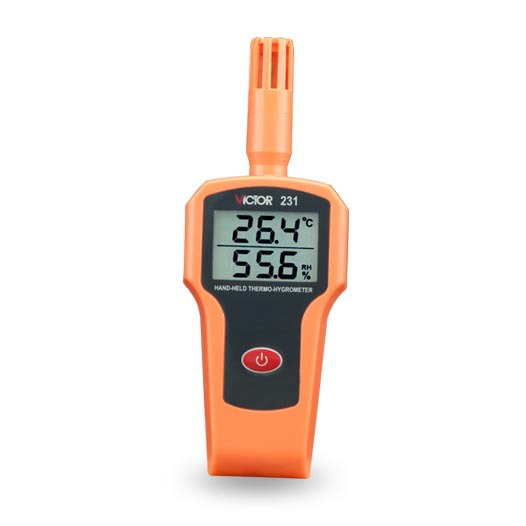 胜利VC231高精度电子数显温度计 温湿度计 工业手持温湿度表