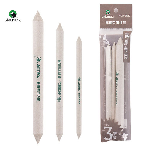 Marley brand C6823 sketch special paper pen smear pen paper eraser pen 3 pieces student art test sketch correction eraser paper