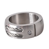 Jewelry, steel wire stainless steel, ring, zirconium, European style, wholesale, wish