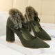 828-5 European and American fashion elegant banquet women's shoes with rough heels and high profile.