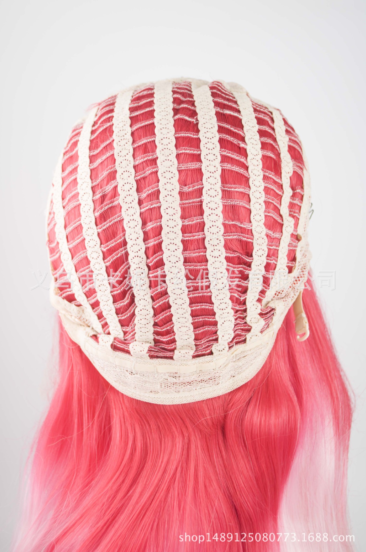 Nuevo color gradiente rojo-naranja peluca de encaje realista rizos largos