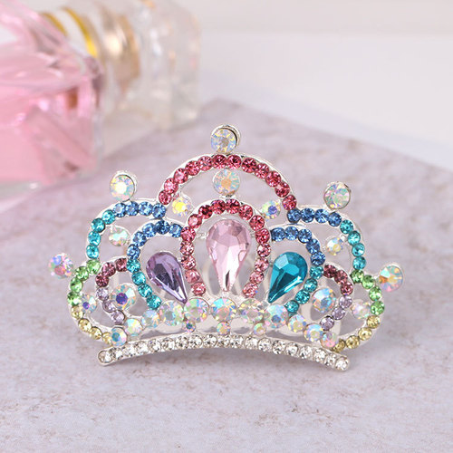 Hair clip hairpin for women girls hair accessories Mengpei alloy inlaid Crystal Crown children diamond Festival Performance crown