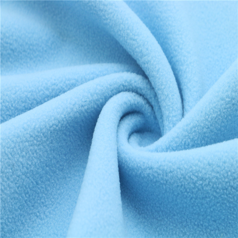 厂家直供现货素色摇粒绒 150D/144f双刷单摇摇粒绒 秋冬针织绒布