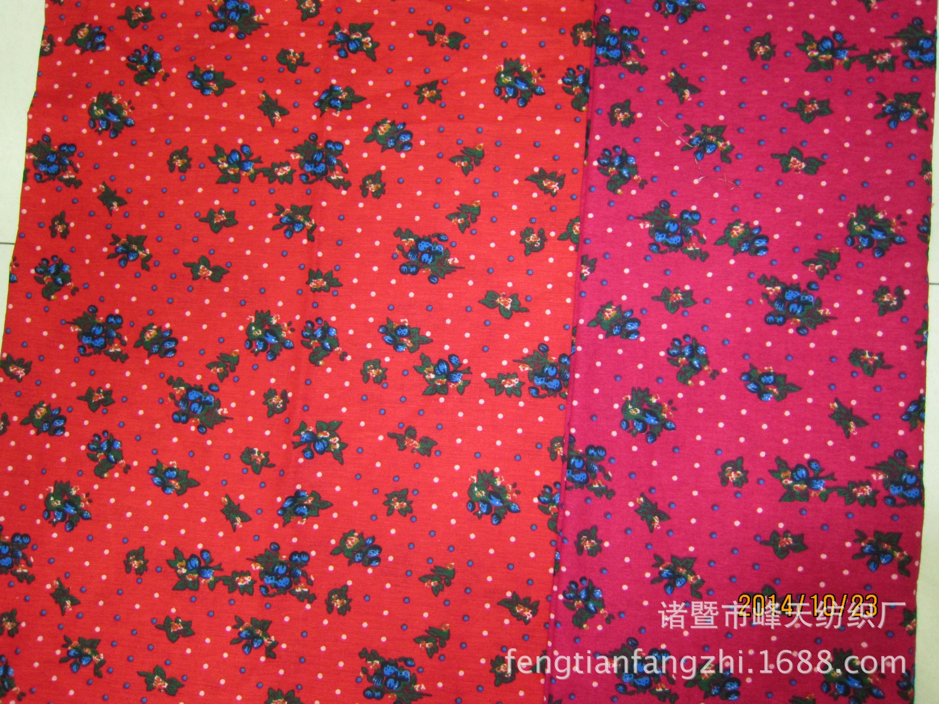 厂家直销 棉麻印花布 全棉 梭织 印花服装面料 现货供应