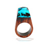 Wooden ethnic ring, fashionable resin, new collection, ethnic style, city style