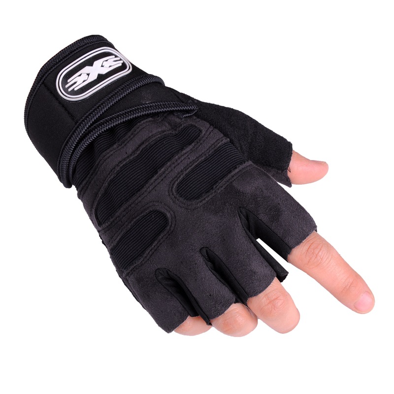 Напульсники для спортзала, тактические уличные перчатки подходит для мужчин и женщин для велоспорта, спортивные нескользящие износостойкие гантели, без пальцев