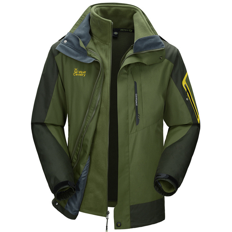 Men's Jackets Detachable Ski Wear Men's and Women's Work Clothes North Face Three-In-One Jacket Wholesale