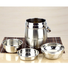 不锈钢碗盖保温提锅学生上班族真空饭盒三层加厚手提锅其他锅具否