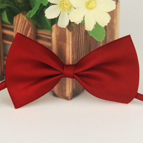 Multi-color solid polyester adult men women children pets universal bow tie performance team group bow wholesale