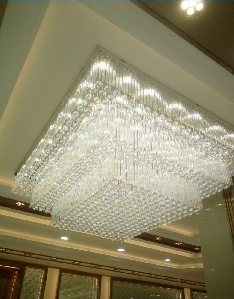 led水晶灯酒店大堂别墅会所非标工程灯奢华客厅吸顶灯灯具灯饰