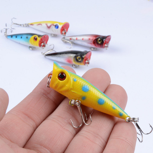 Luya bait outdoor fishing gear bait 5cm/4.9g foreign trade choke water surface with wave lying plastic hard bait