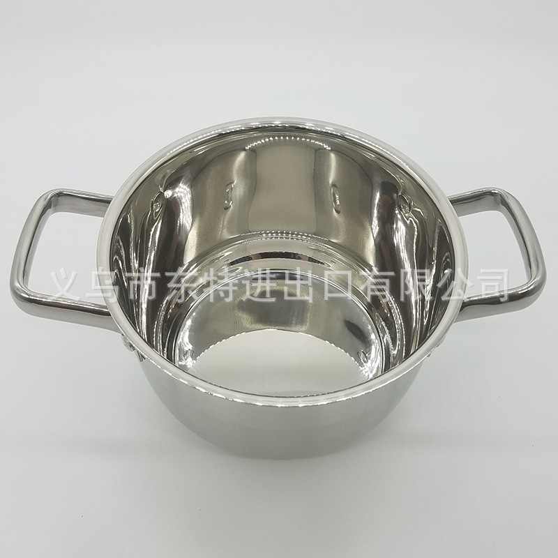 Factory direct sales of stainless steel double-ear soup pot, tea-colored glass lid double-bottom soup pot, high-end gift pot, household soup pot detail image 7