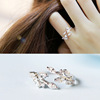 Fashionable one size zirconium, ring, Japanese and Korean, simple and elegant design, on index finger