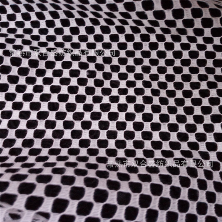 经编微弹网布 裙装面料 大孔圆孔网布 网眼布