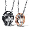 Fashionable necklace stainless steel for beloved, pendant suitable for men and women for elementary school students, accessories, Japanese and Korean