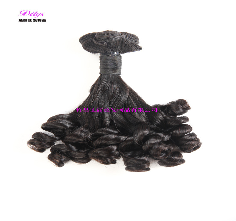 Wholesale a smooth braided hair human hair European and American wig real wig hair curtain double dwawn