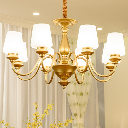 美式吊灯 北欧乡村简约田园客厅吊灯餐厅吊灯简约现代书房卧室灯|ms