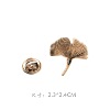 AAB043 retro plain style ginkgo leaf embossed small breasts female literary style brooch