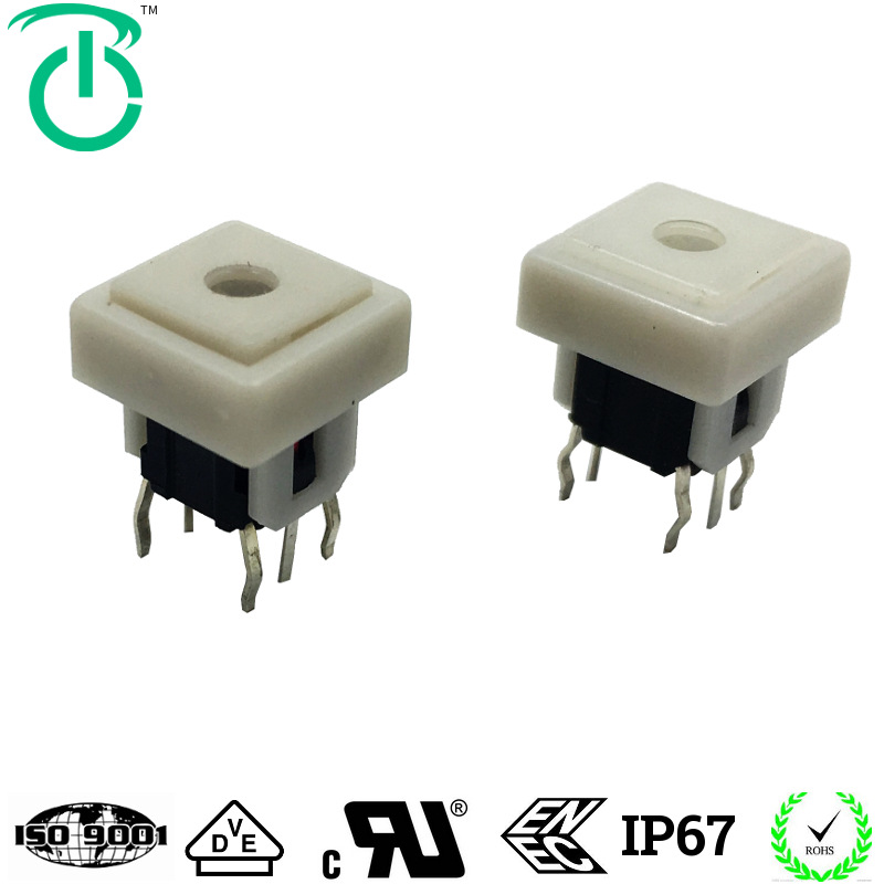厂家生产矩阵切换器用6*6系列带led圆点插件轻触按键