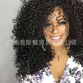 广州外贸欧美假发女小卷爆炸头套非洲假发 速卖通欧美假发短发