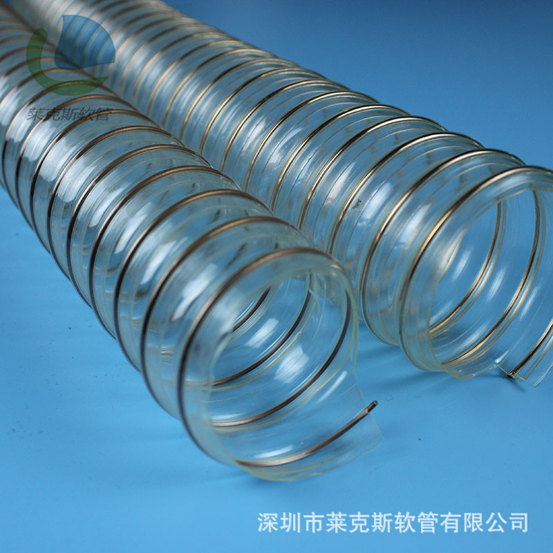 供应pu吸尘管 PU钢丝管 耐磨防静电吸尘管 透明钢丝软管 PU软管