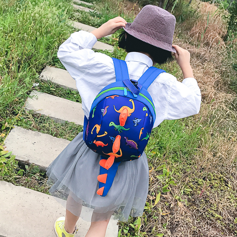 Dinosaur Cartoon Kindergarten Backpack Lovely Anti Lost Book Backpack