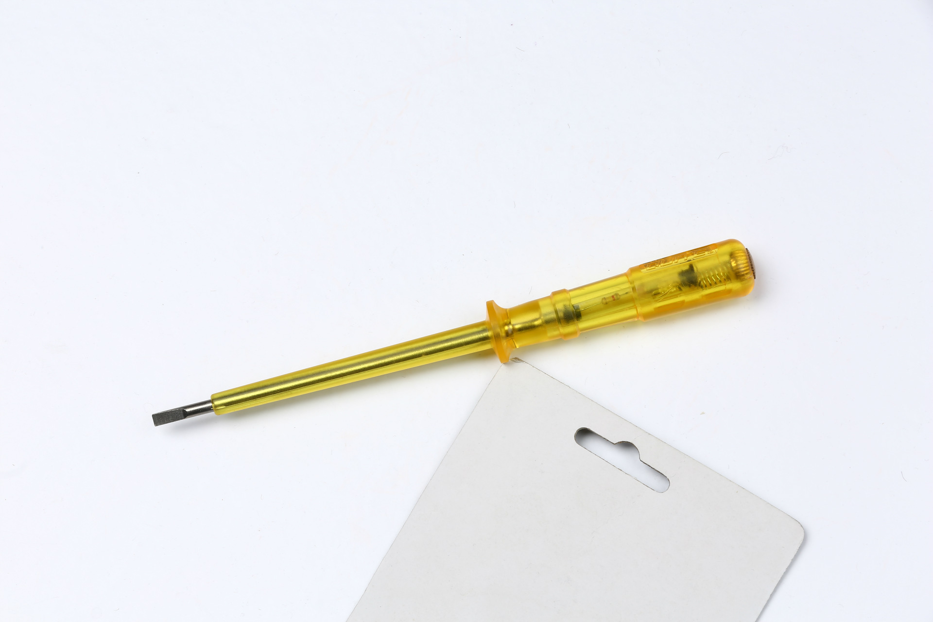 家用测电笔，电笔，水晶电笔,黄色笔管电笔， 测电笔，100-250V