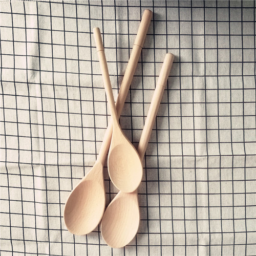 Beech wooden spoon cooking spoon soup pot milk pot cooking spoon baking spoon mixing spoon solid wood spoon