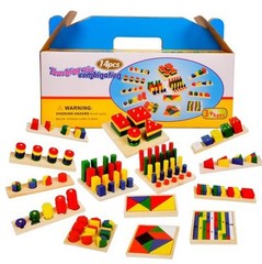 Preschool Early Education Tools Home Version Montessori 14-Piece Set Montessori Complete Shape Matching New Toys Wholesale