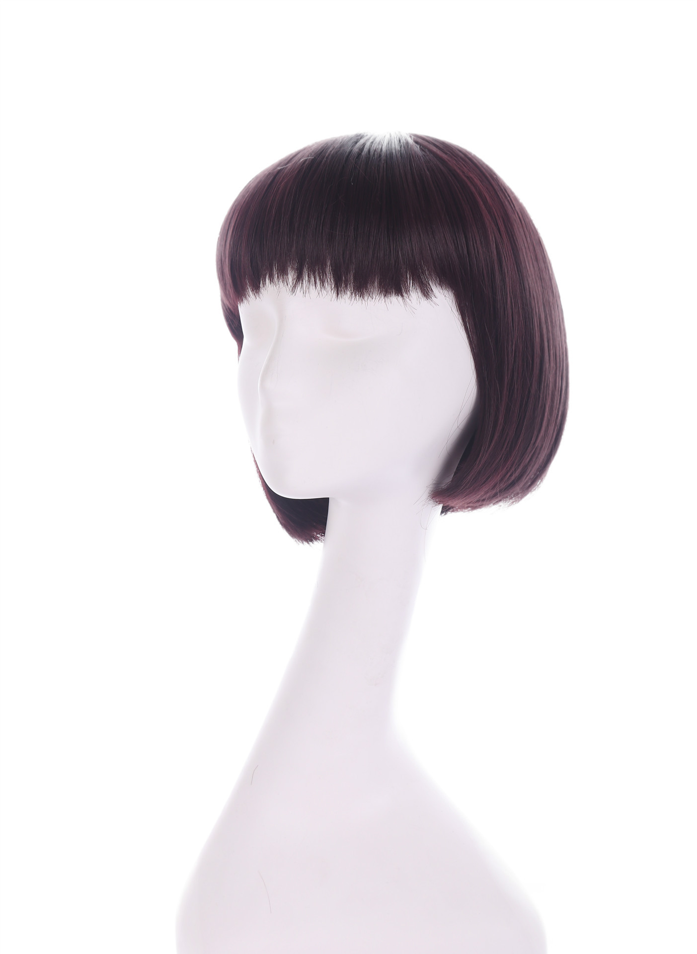 H044 peluca plana peluca corta temperamento peluca