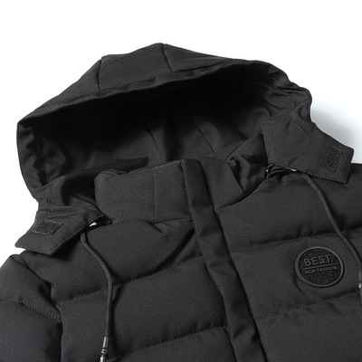 2018冬季时尚中长款棉衣男带帽时尚男士外套棉服棉袄男厂家直销