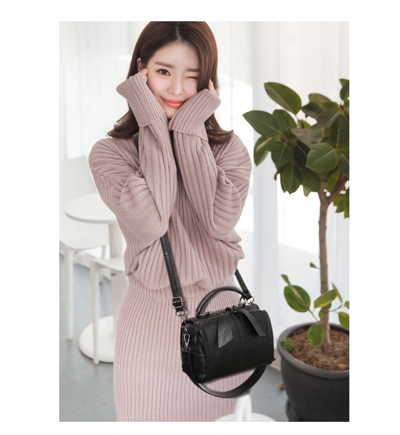 Women's Gender Elegant, Streetwear Style Square Shape Large Size Women's Large PU Solid Color Elegant Streetwear Square Zipper Shoulder Bag