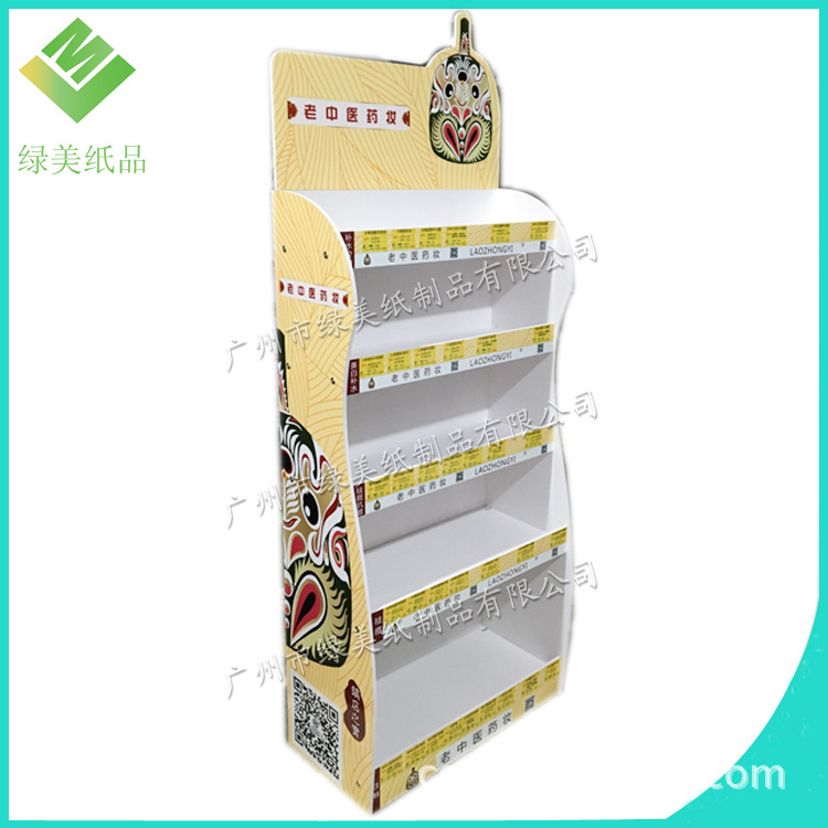 多层落地式可拆装写真广告pvc货架雪弗板促销架护肤品展