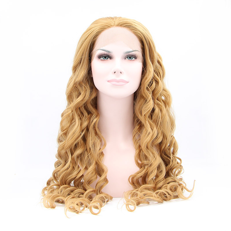 NEWLOOK W1105 temperamento pequeño rollo de moda peluca de cabello largo peluca de encaje enseñanza peluca de cabeza