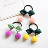 Children's cute hairgrip with bow, fuchsia hair accessory handmade, Korean style