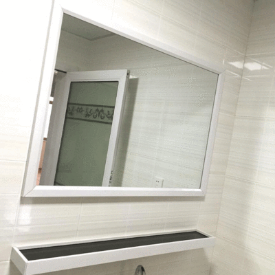 厂家直销 不锈钢卫生间镜子梳妆镜防水卫浴镜带置物架壁挂镜|ms