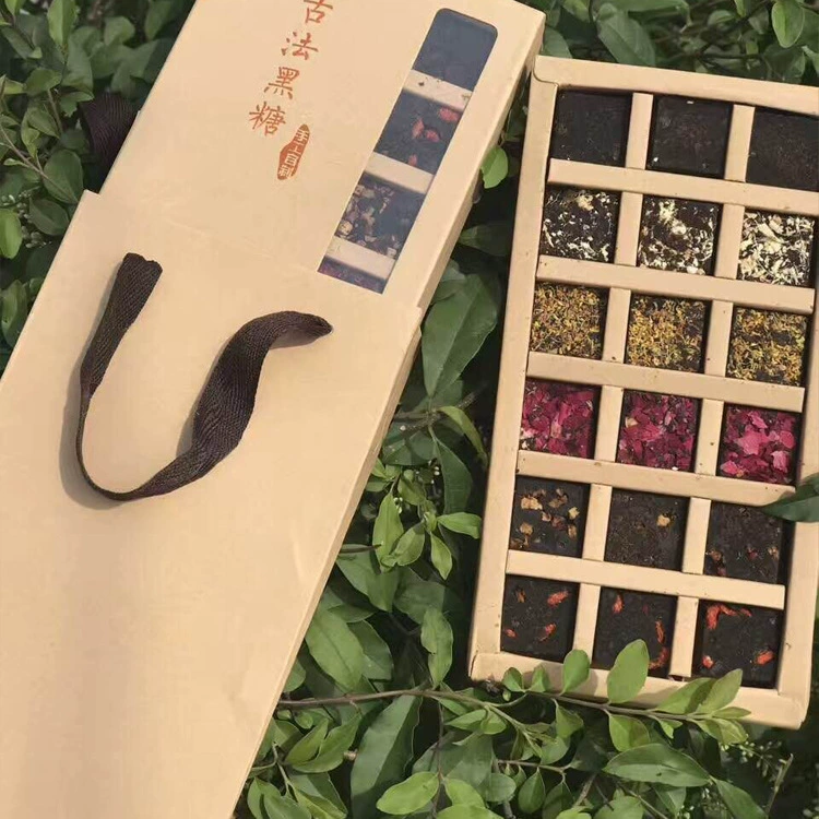 6 вкусов Юньнань ручной работы древний коричневый сахар оптом розовый коричневый сахар в коробке тростниковый сахар поколение волос