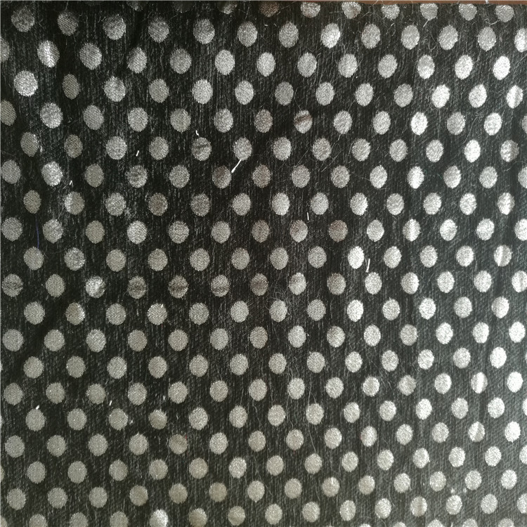 银丝圆点图案梭织色织提花面料适用于服装装饰沙发布鞋子布