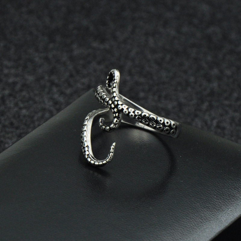 Wholesale Jewelry Punk Octopus Tentacle Stainless Steel Adjustable Ring Nihaojewelry display picture 10