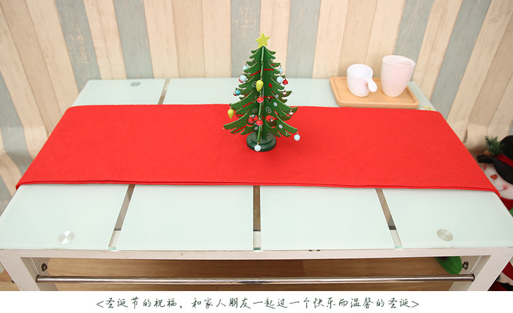 圣诞红色桌旗详情_09