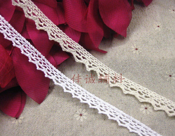 波浪边纯棉单边花边 服装辅料手工饰品配件狗牙花边 12MM