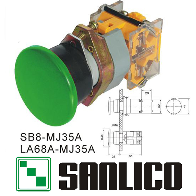 金属紧急停止自返复位LA68ASB8LA39LAY39-MJ35A按钮开关启停