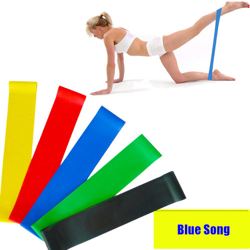 Multifunctional latex material yoga tension ring fitness resistance band yoga belt tension rope 5-piece set O-type tension ring
