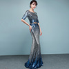 Long sequins dinner dress hostess new elegant fishtail dress  